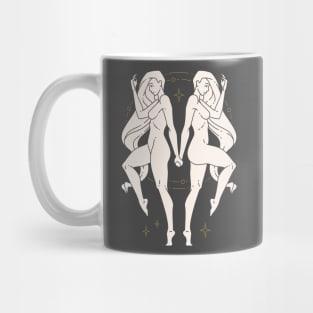 Astrological Symbol of Gemini as Women Illustration Mug